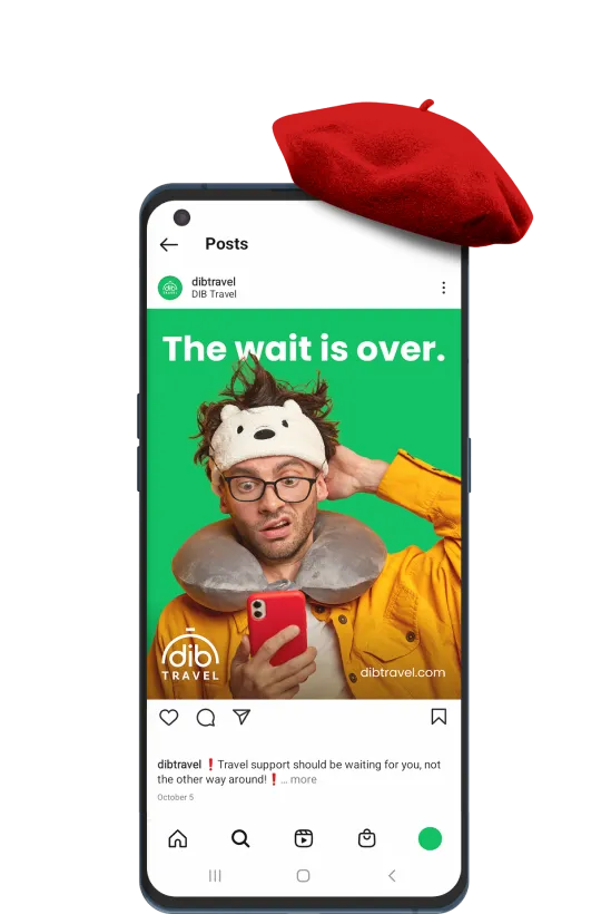 mobile mockup DIB Travel